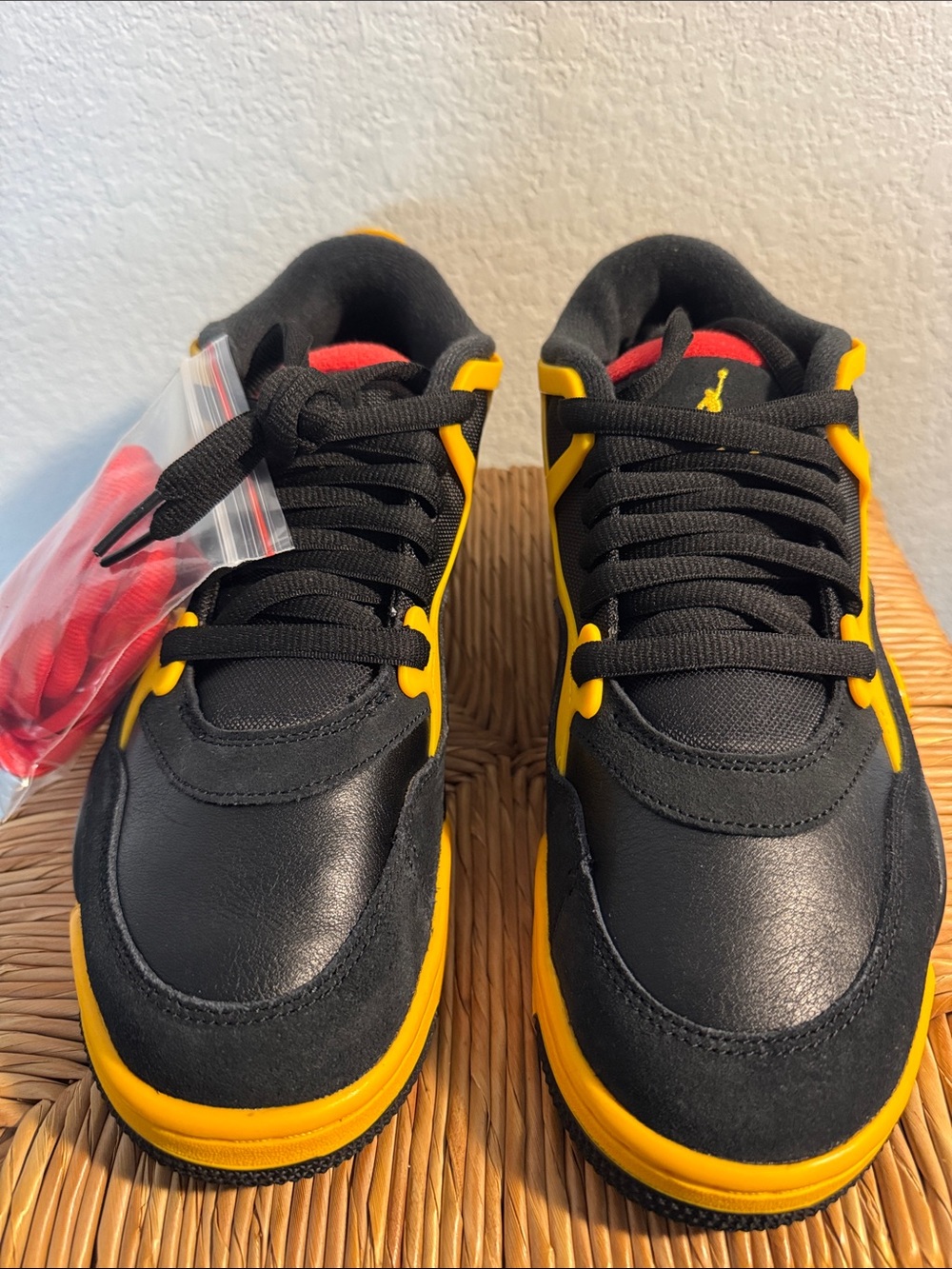 Jordan Low-Top Sneakers “Bruce Lee” in Black, Yellow & Red Accents